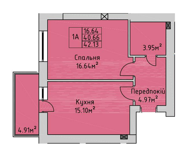 Планировка типа  1A