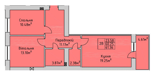 Планировка типа  2B