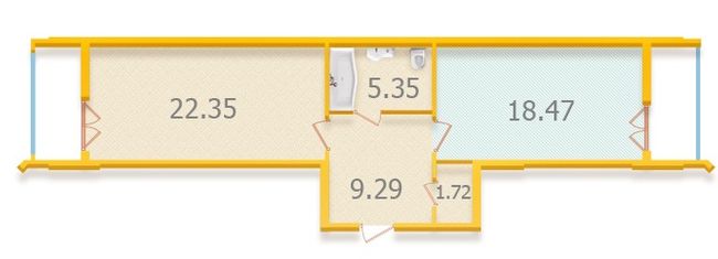 Планировка типа  1-62.66