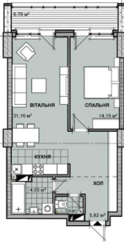 Планировка типа  2-64.01