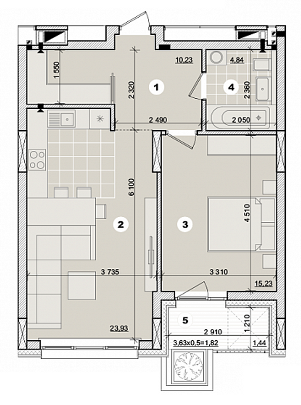 Планировка типа  56.05