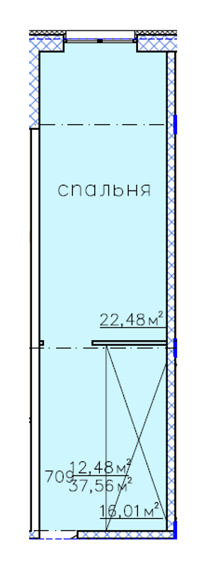 Планировка типа  1-37.56