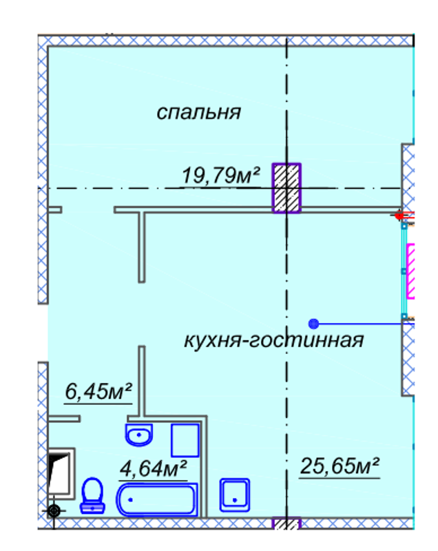 Планировка типа  2-58.02