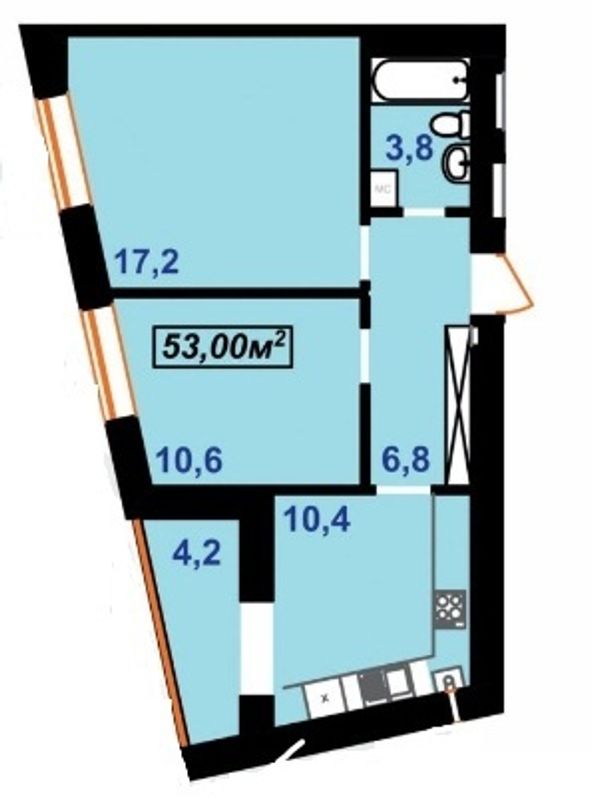 Планировка типа  2-53