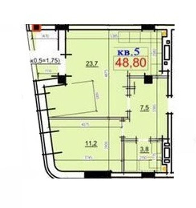 Планировка типа  1-48.8