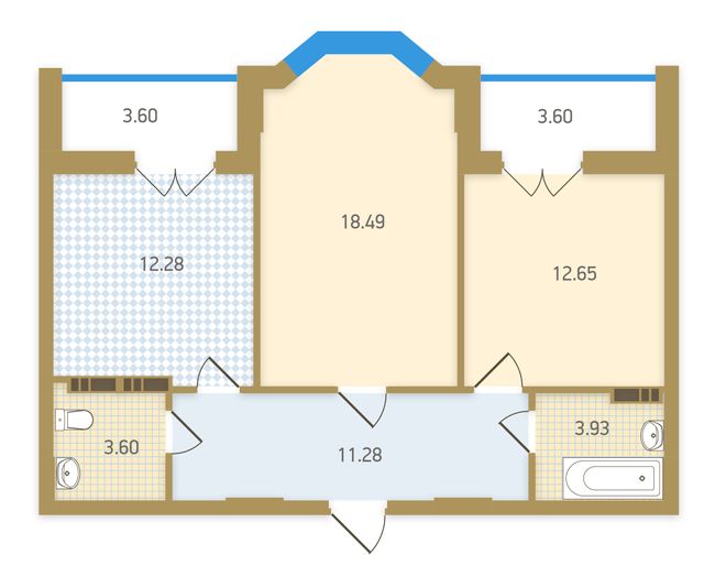 Планировка типа  2В