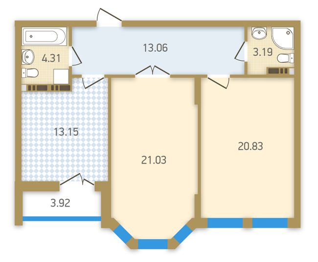 Планировка типа  2Б