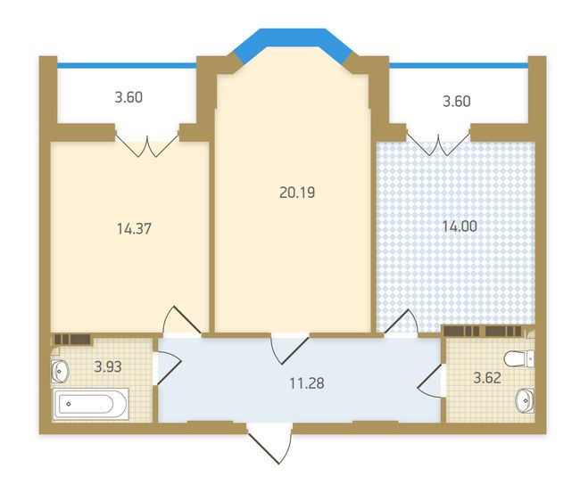 Планировка типа  2А