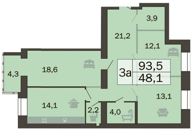 Планировка типа  3а