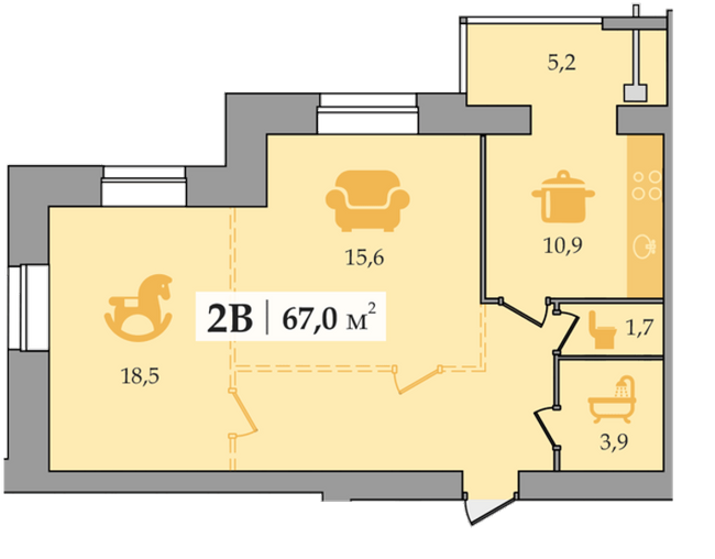Планировка типа  2В