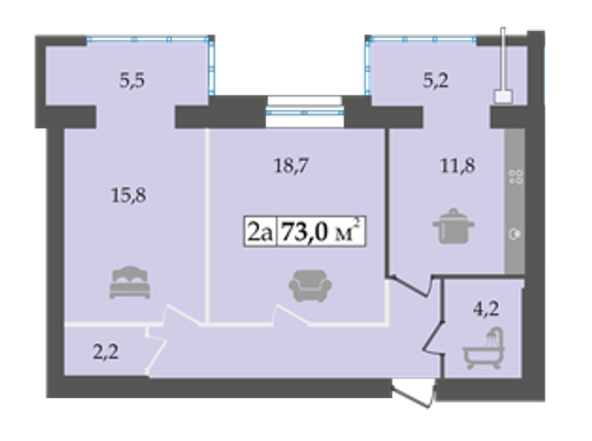 Планировка типа  2а