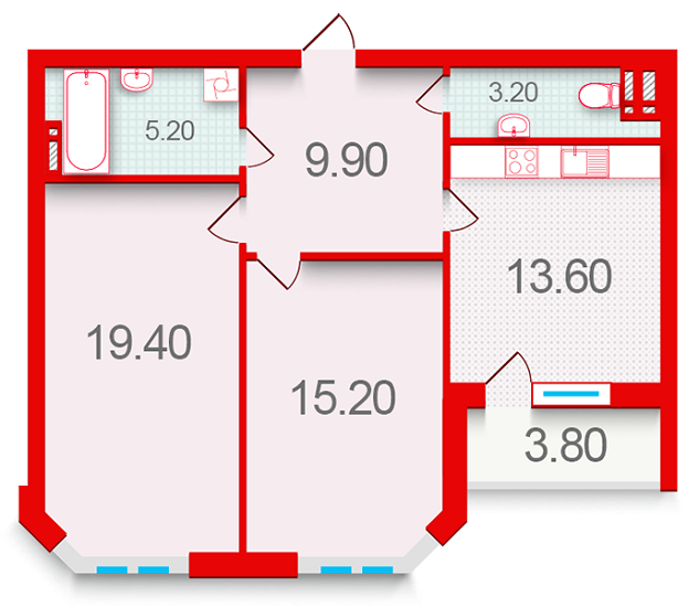 Планировка типа  (2)2.3