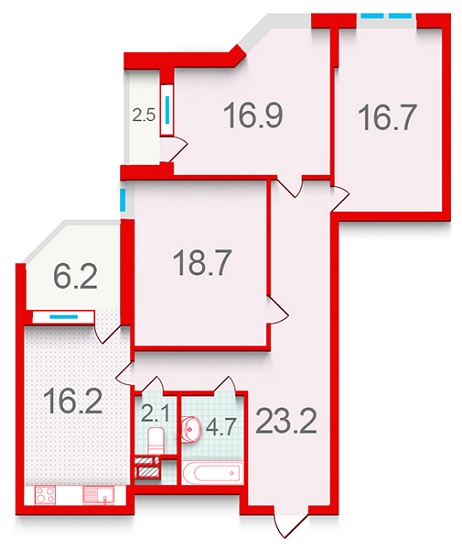 Планировка типа  (2)3.3