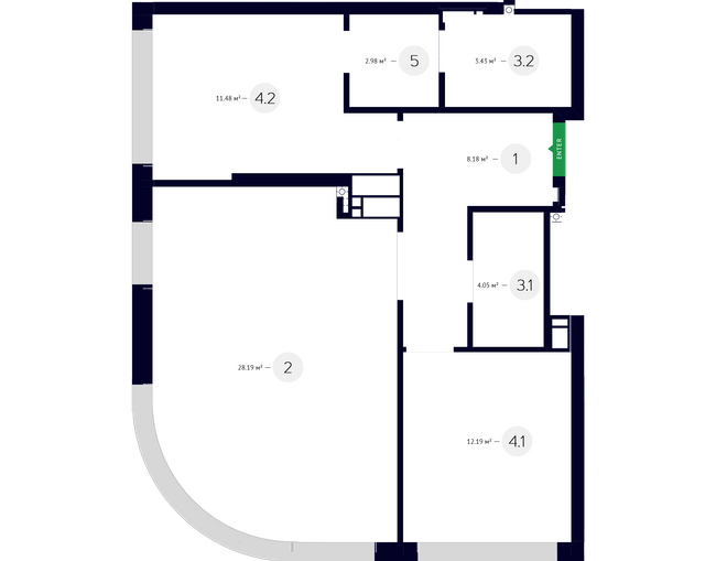 Планировка типа  2-70.5