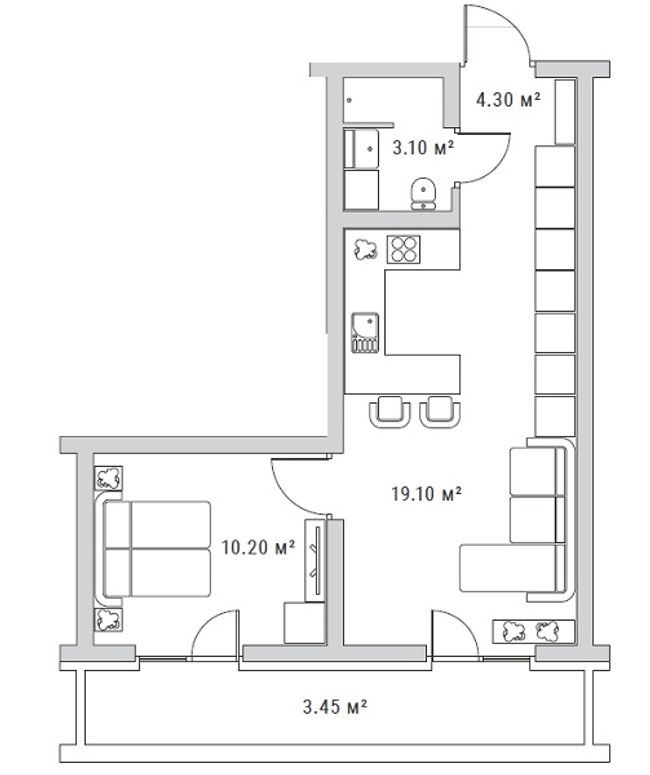 Планировка типа  Тип 8