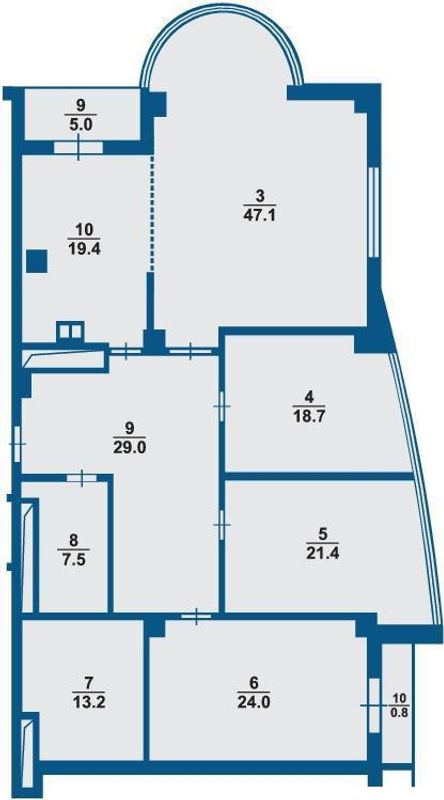 Планировка типа  4-184.3